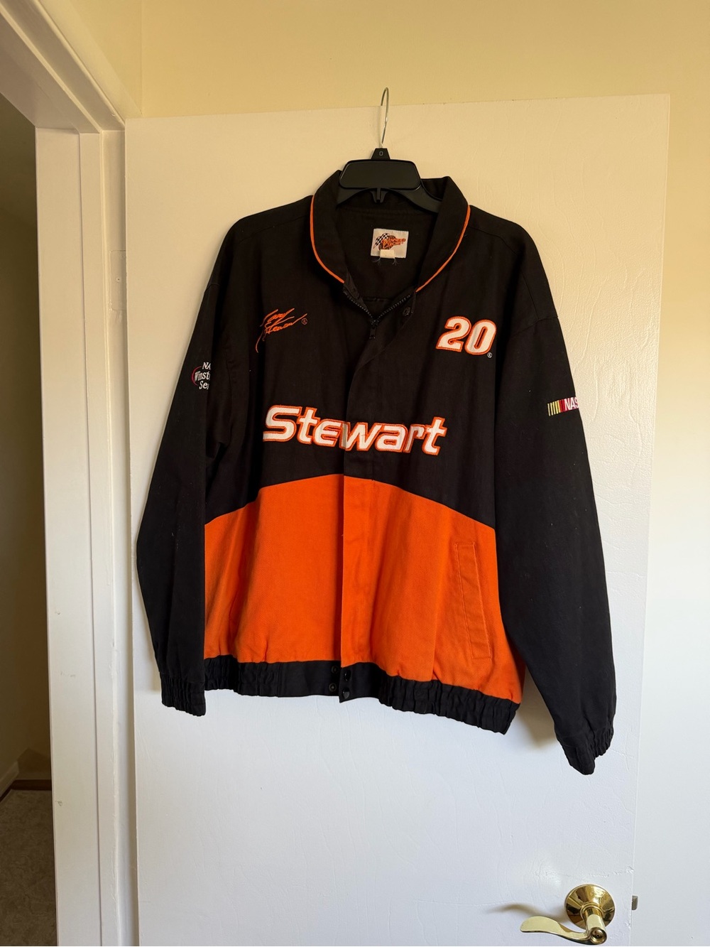 Black & Orange Racing Bomber Jacket